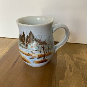Vintage GIBSON GREETING CARDS DUCKS TAKING FLIGHT COFFEE MUG